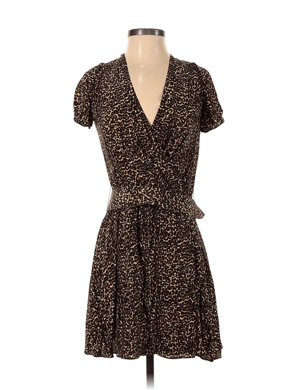 The Kooples Size S Leopard Print Belted Mini Dress